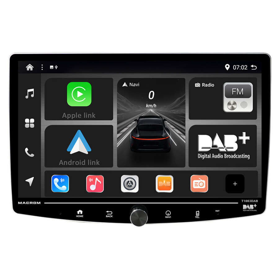 Autoradio Senza meccanica T1003DAB – MACROM 1 Din